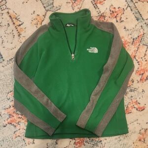 The North Face Men's Green and Gray Sweater